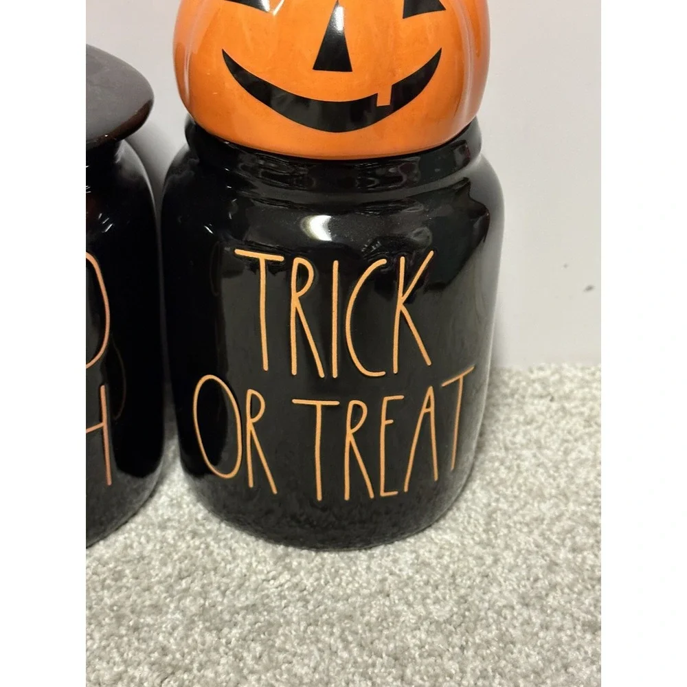 Rae Dunn‎ WICKED WITCH and TRICK OR TREAT canisters